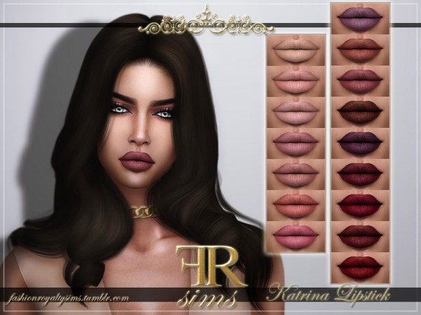  The Sims Resource: Katrina Lipstick by FashionRoyaltySims