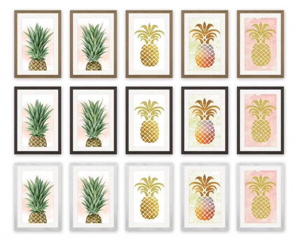 Simplistic: Tropical Pineapple Paintings