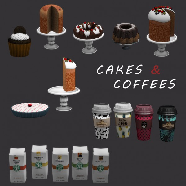  Leo 4 Sims: Cakes coffees