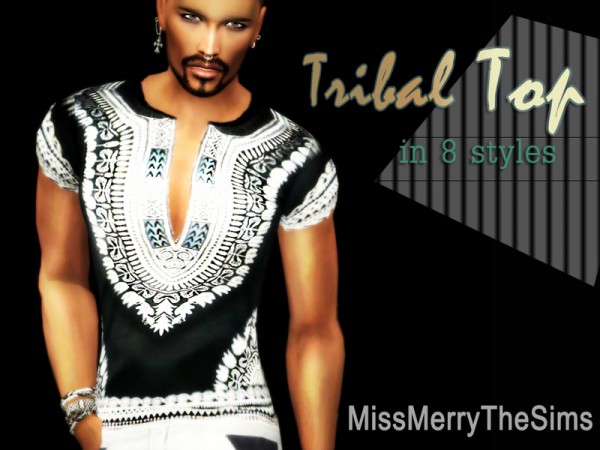  The Sims Resource: Tribal Top by Maria MissMerry