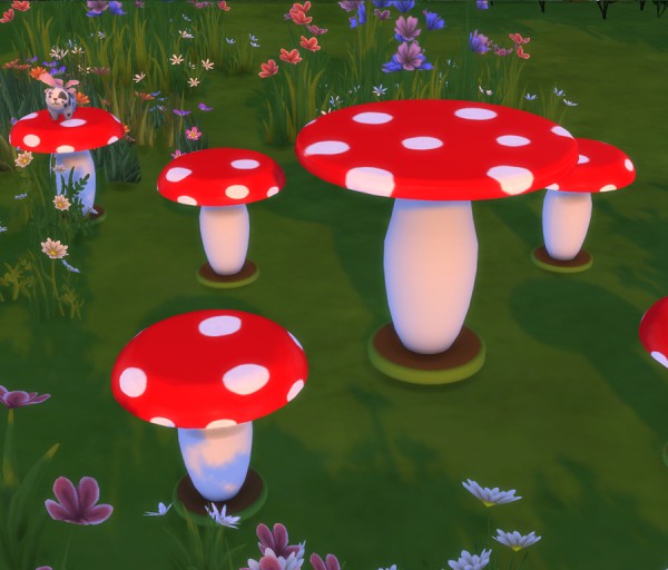  Simlish Designs: Mushroom Outdoor Setting