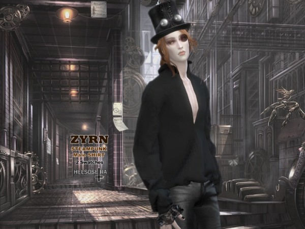  The Sims Resource: ZYRN   Steampunk   Shirt by Helsoseira