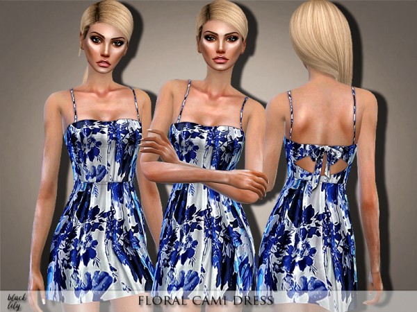  The Sims Resource: Floral Cami Dress by Black Lily