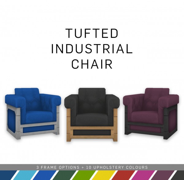  Simplistic: Tufted Industrial Chair