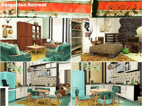  The Sims Resource: Forgotten Retreat house by Pralinesims