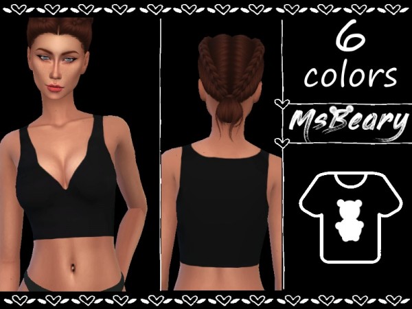  The Sims Resource: V Neck Tank Top by MsBeary