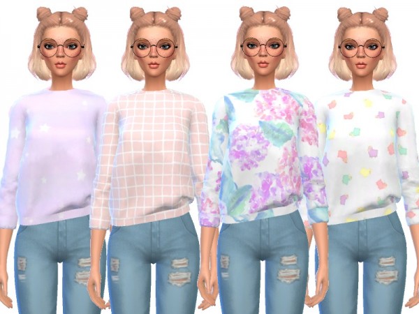  The Sims Resource: Super Cute Sweatshirts by Wicked Kittie