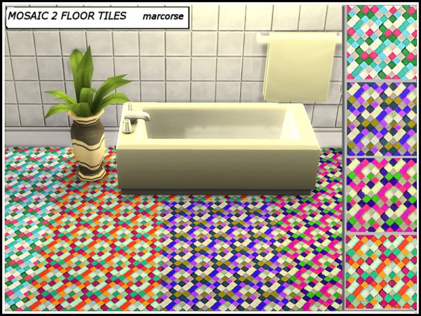  The Sims Resource: Mosaic 2 Floor Tiles by marcorse
