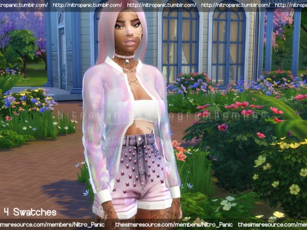  The Sims Resource: Hologram Bomber top transparent by Nitro Panic