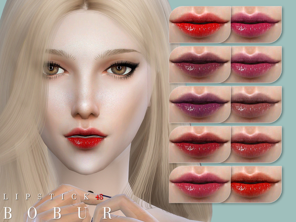 The Sims Resource: Lipstick 48 by Bobur
