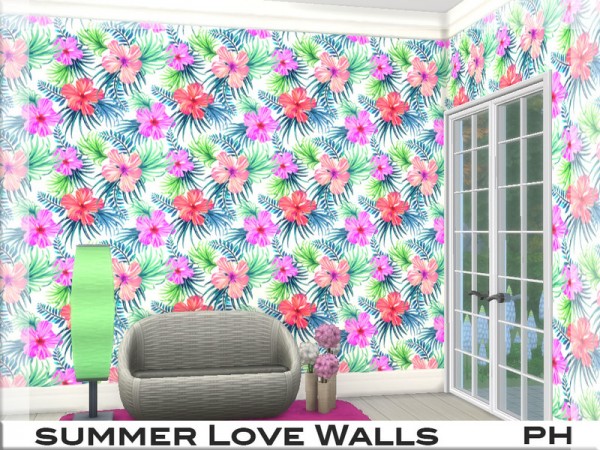  The Sims Resource: Summer Love Walls 1 by Pinkfizzzzz