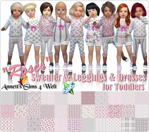 Annett`s Sims 4 Welt: Sweater, Leggings and Dresses Roses