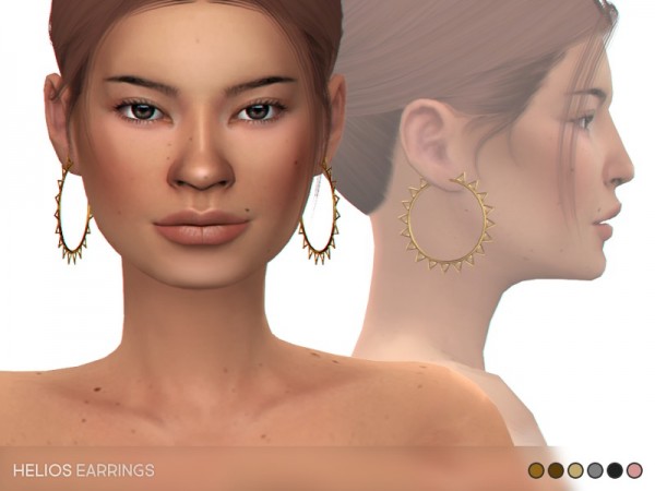  The Sims Resource: Helios Earrings by pixelette