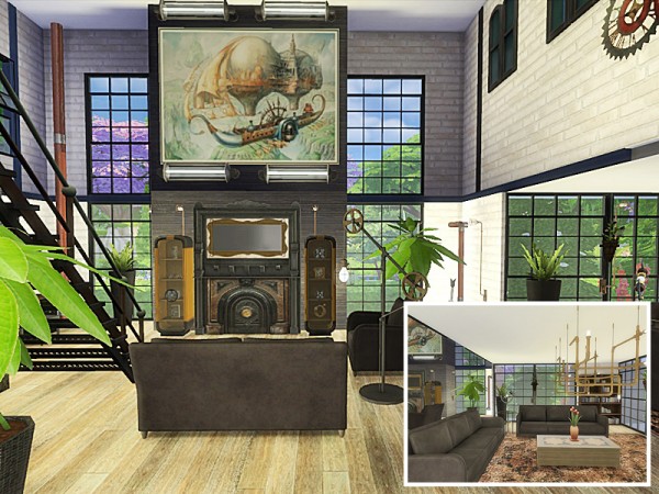  The Sims Resource: Clarence Steampunk villa by Danuta720