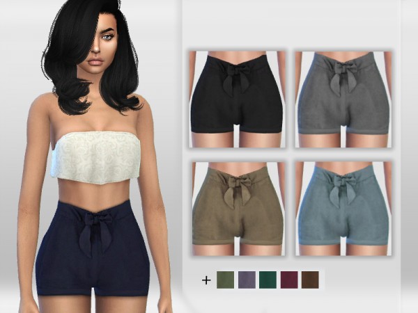  The Sims Resource: Tie Front Shorts by Puresim