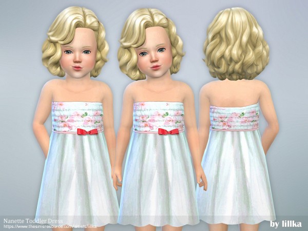  The Sims Resource: Nanette Toddler Dress by lillka