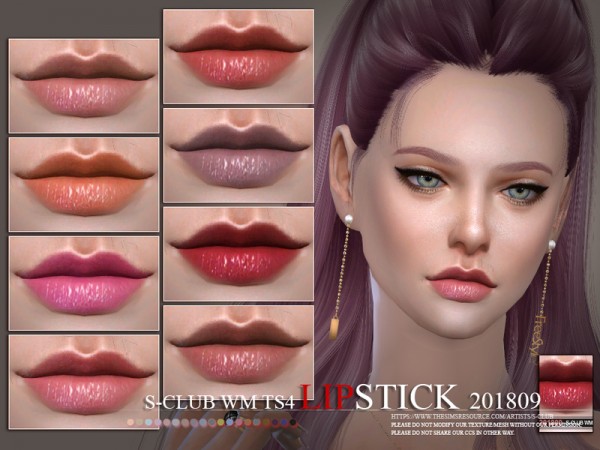  The Sims Resource: Lipstick 201809 by S Club