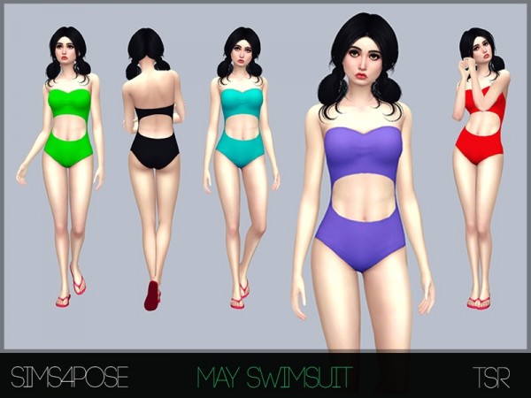  The Sims Resource: May Swimsuit by Sims4Pose