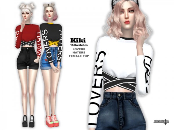  The Sims Resource: KIKI   Lovers   Haters   top by Helsoseira