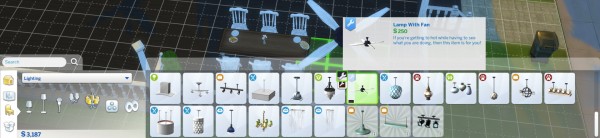  Mod The Sims: Ceiling fan with built in lamp by Jokerman