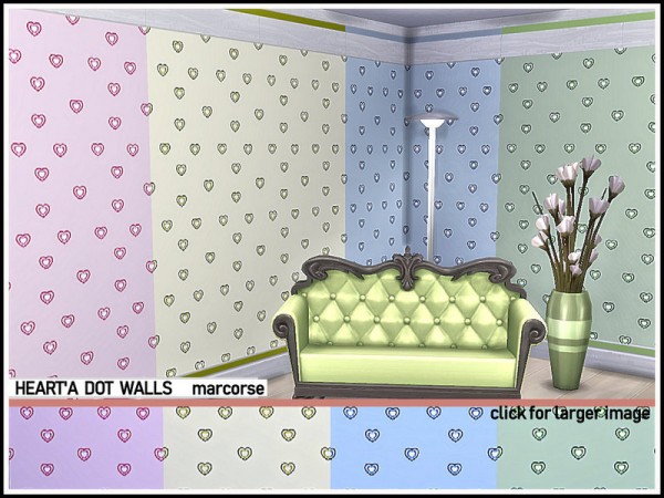  The Sims Resource: Heartsa Dot Walls by marcorse