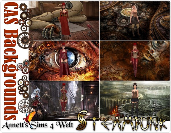  Annett`s Sims 4 Welt: CAS Backgrounds Steampunk