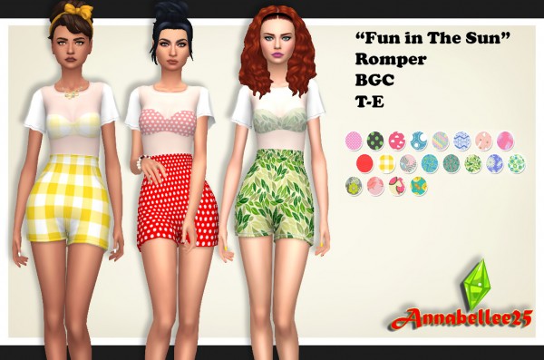 Simsworkshop: Fun in the Sun Romper by Annabellee25