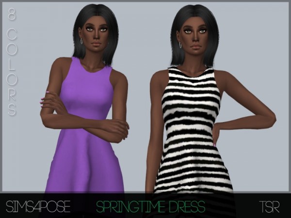  The Sims Resource: Spring Time Dress by Sims4Pose