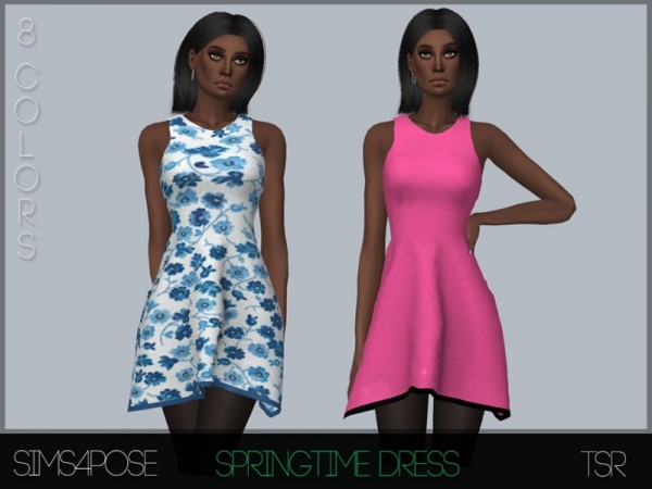  The Sims Resource: Spring Time Dress by Sims4Pose