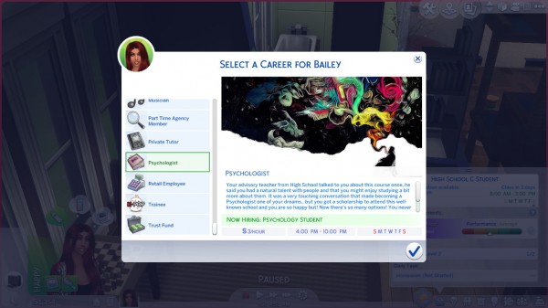  Mod The Sims: Psychologist Career by kittyblue