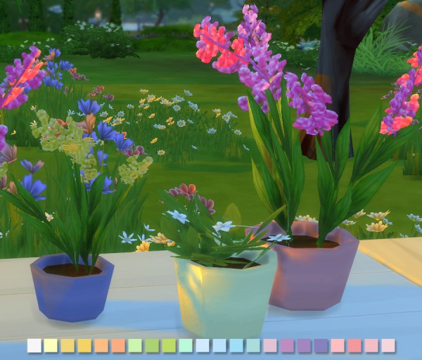  Simlish Designs: Liberated Flowers in Pastels