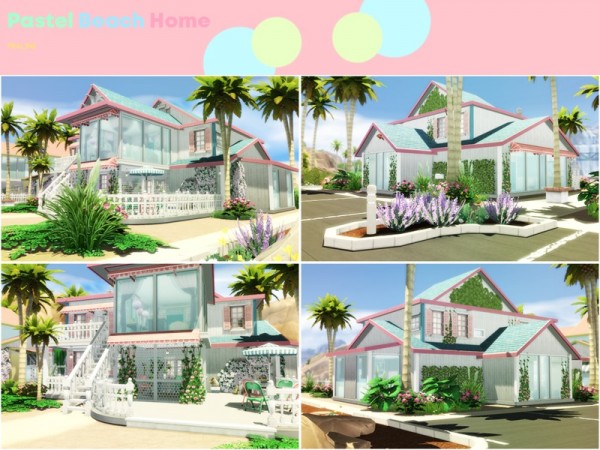  The Sims Resource: Pastel Beach Home by Pralinesims