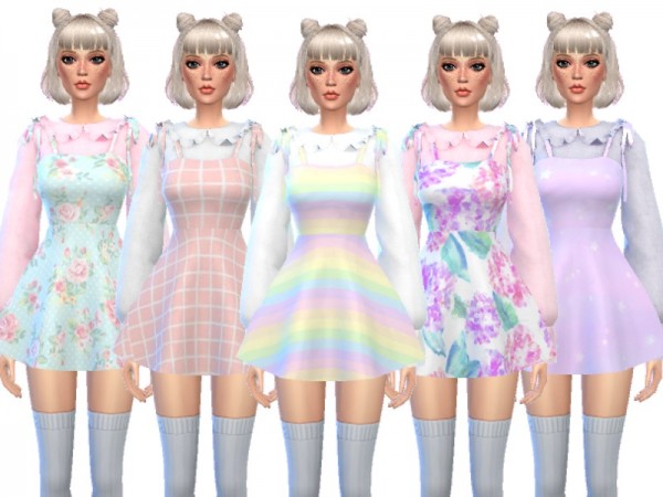  The Sims Resource: Kawaii Dress with Blouse by Wicked Kittie