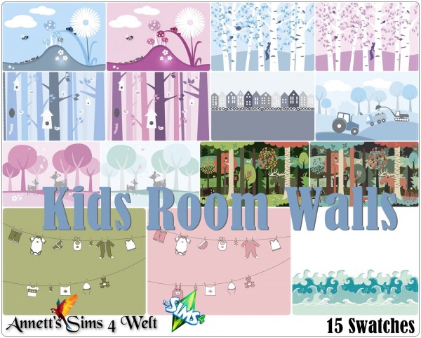  Annett`s Sims 4 Welt: Kids Room Walls