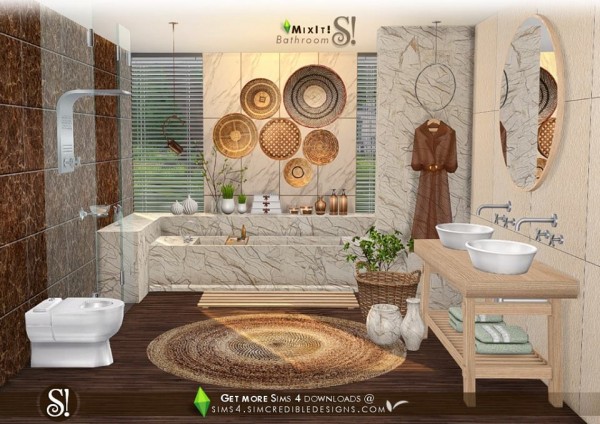 SIMcredible Designs: Mix it bathroom • Sims 4 Downloads