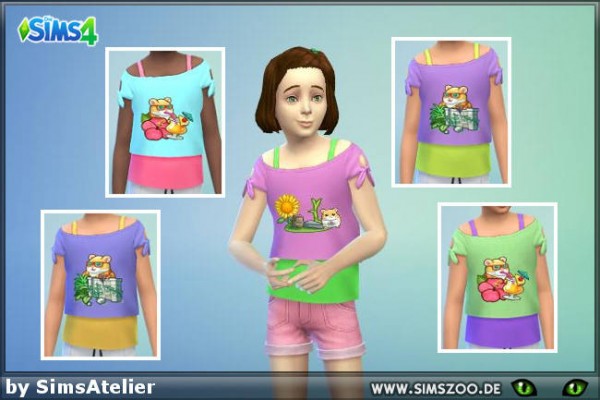  Blackys Sims 4 Zoo: Summer top by SimsAtelier