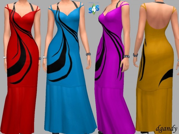  The Sims Resource: Formal dress Mollie by dgandy