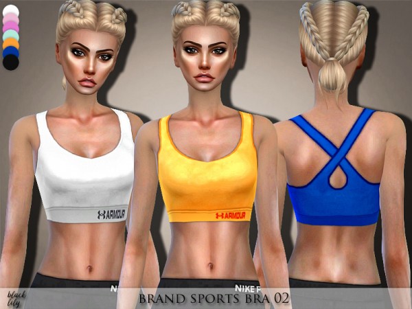  The Sims Resource: Brand Sports Bra 02 by Black Lily