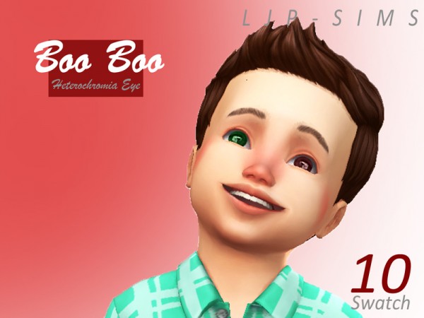 The Sims Resource: BooBoo Heterochromia Eyes by LJP Sims