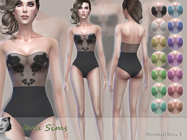  The Sims Resource: Swimsuit Rose 1 by Jaru Sims