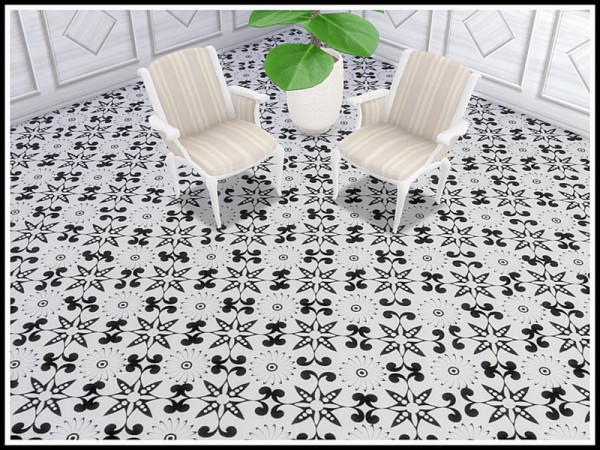  The Sims Resource: Art Nouveau Tile Floors by marcorse