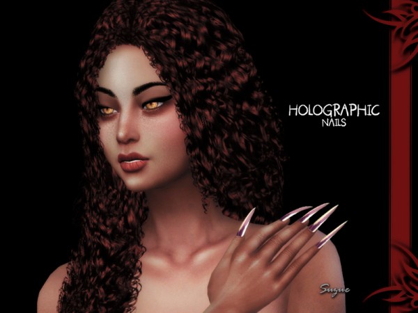  The Sims Resource: Holographic Nails by Suzue
