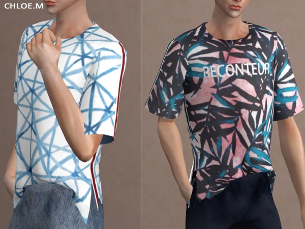 The Sims Resource: Short sleeved T shirt by ChloeMMM