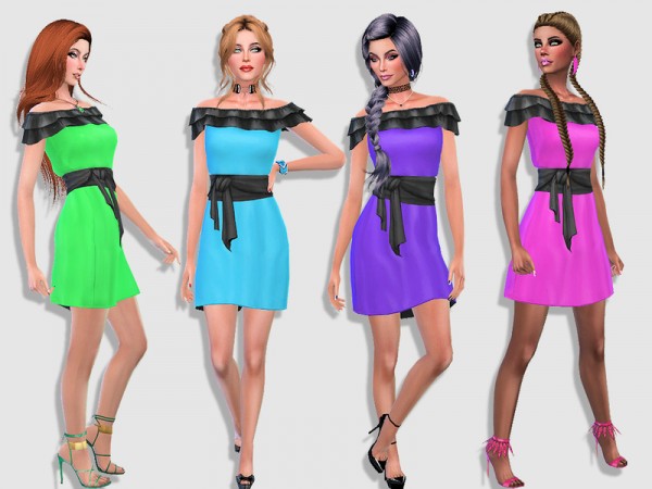  The Sims Resource: Delphine dress by Simalicious