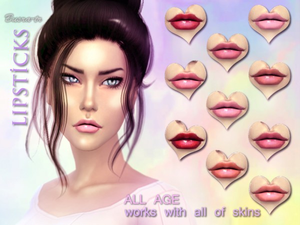  The Sims Resource: Sugar Lipstick by busra tr