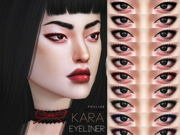  The Sims Resource: Kara Eyeliner N87 by  Pralinesims