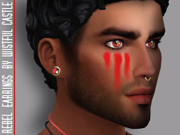  The Sims Resource: Rebel earrings by WistfulCastle
