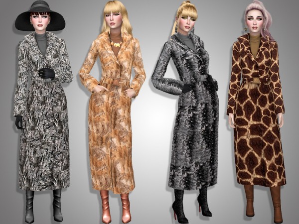  The Sims Resource: Faux fur coat by Simalicious