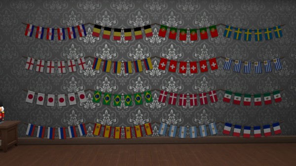  Mod The Sims: World Cup Round of 16 Teams Flags by ooctoz