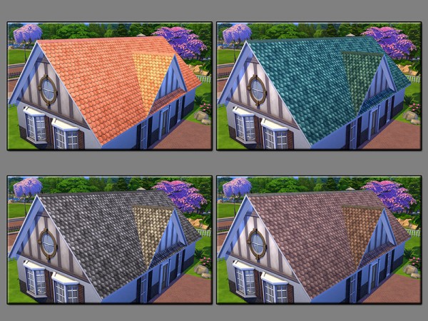  The Sims Resource: New Shringles Roof  by matomibotaki